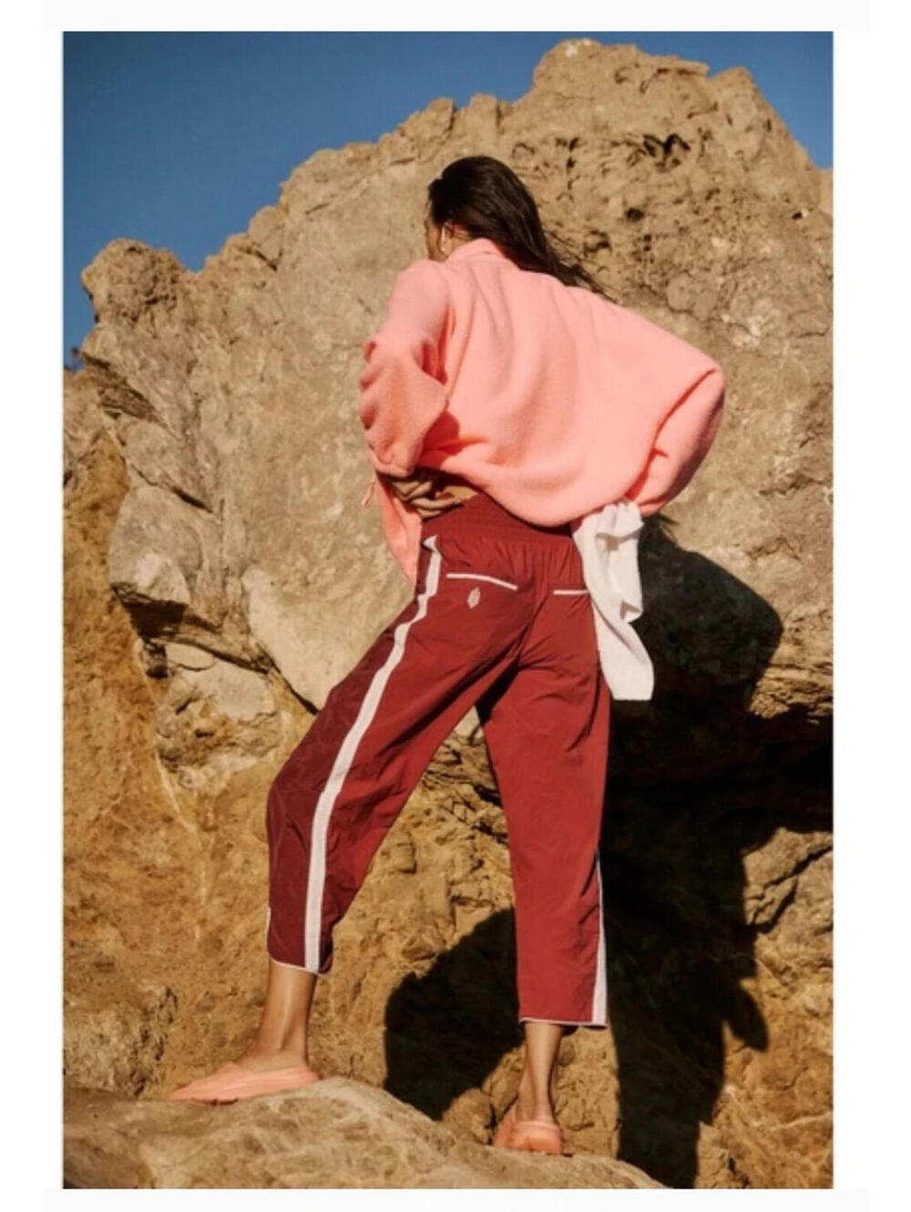 $98 Free People FP Movement Champ Is Here Pants Sour Cherry Women's Small NWT - Picture 2 of 4
